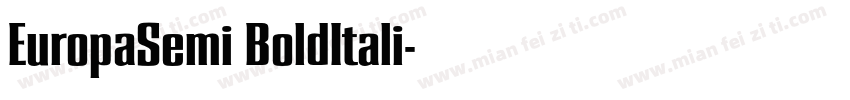EuropaSemi BoldItali字体转换